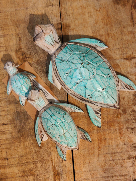 425167 Schildpad turquoise middel 11 cm