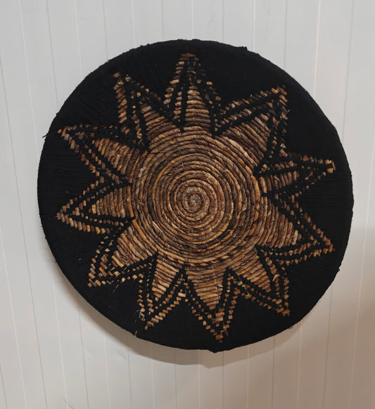 425322 wandmand naturel en zwarte katoen 60cm